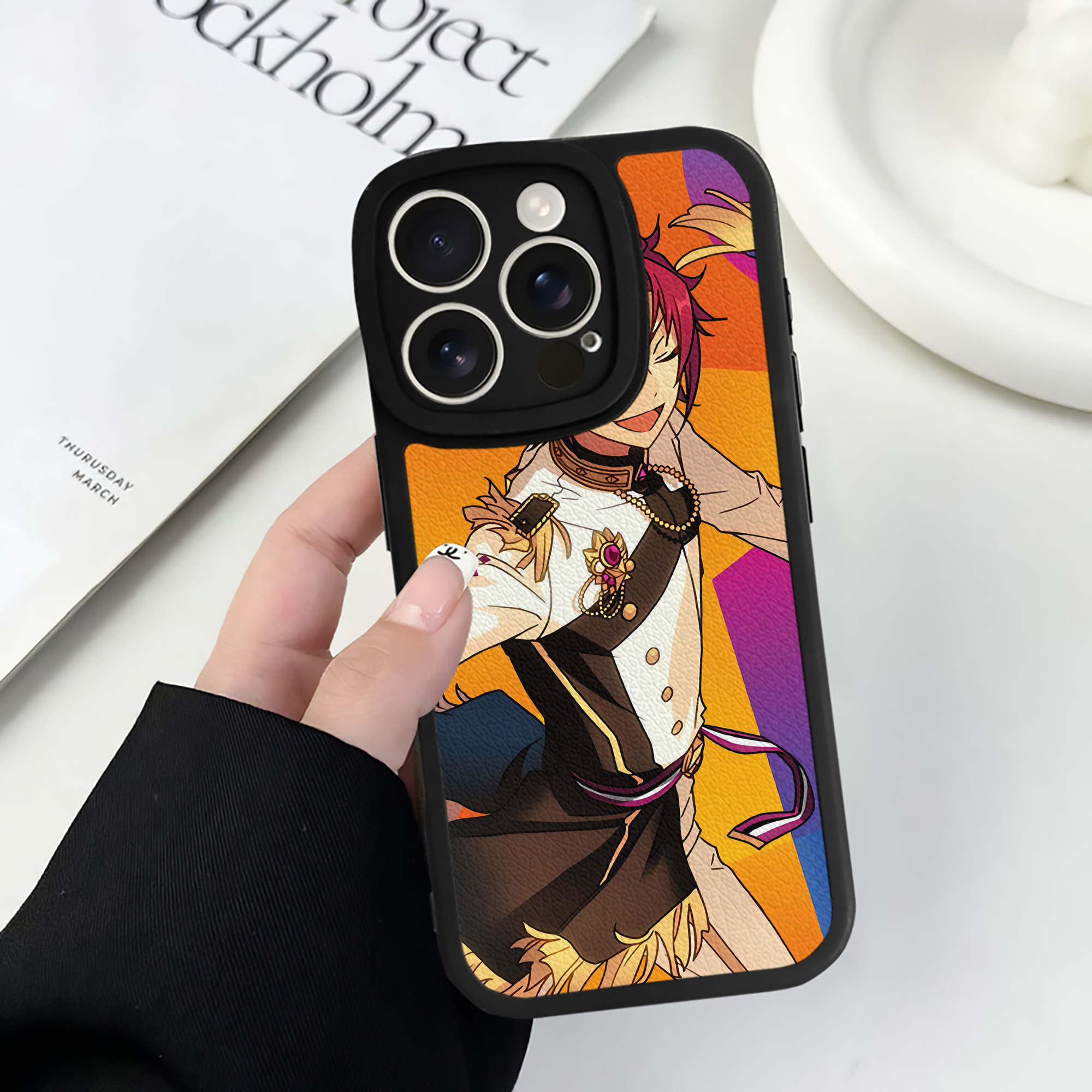 （画像用） あんさんぶるスターズ! Ensemble Stars 【iPhone 16シリーズ対応】シリコンスマホケース（レザー調） 材質：シリコン